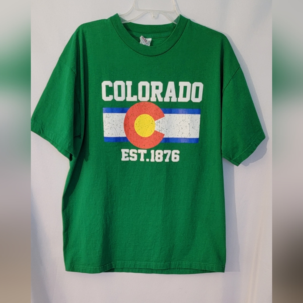 Tornado Activewear Mens Green Colorado T-Shirt Size XL
